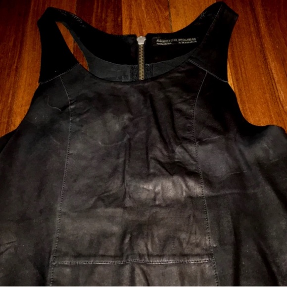 ALLSAINTS Spitalfields "Mauritius"  Black leather top or vest 6 NEW - Picture 7 of 7